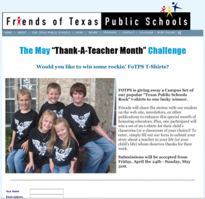 Example online contest web page Example contest web page