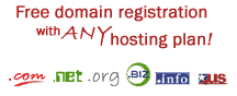 Free domain name registration with hosting purchase!