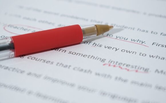 copyediting red pen